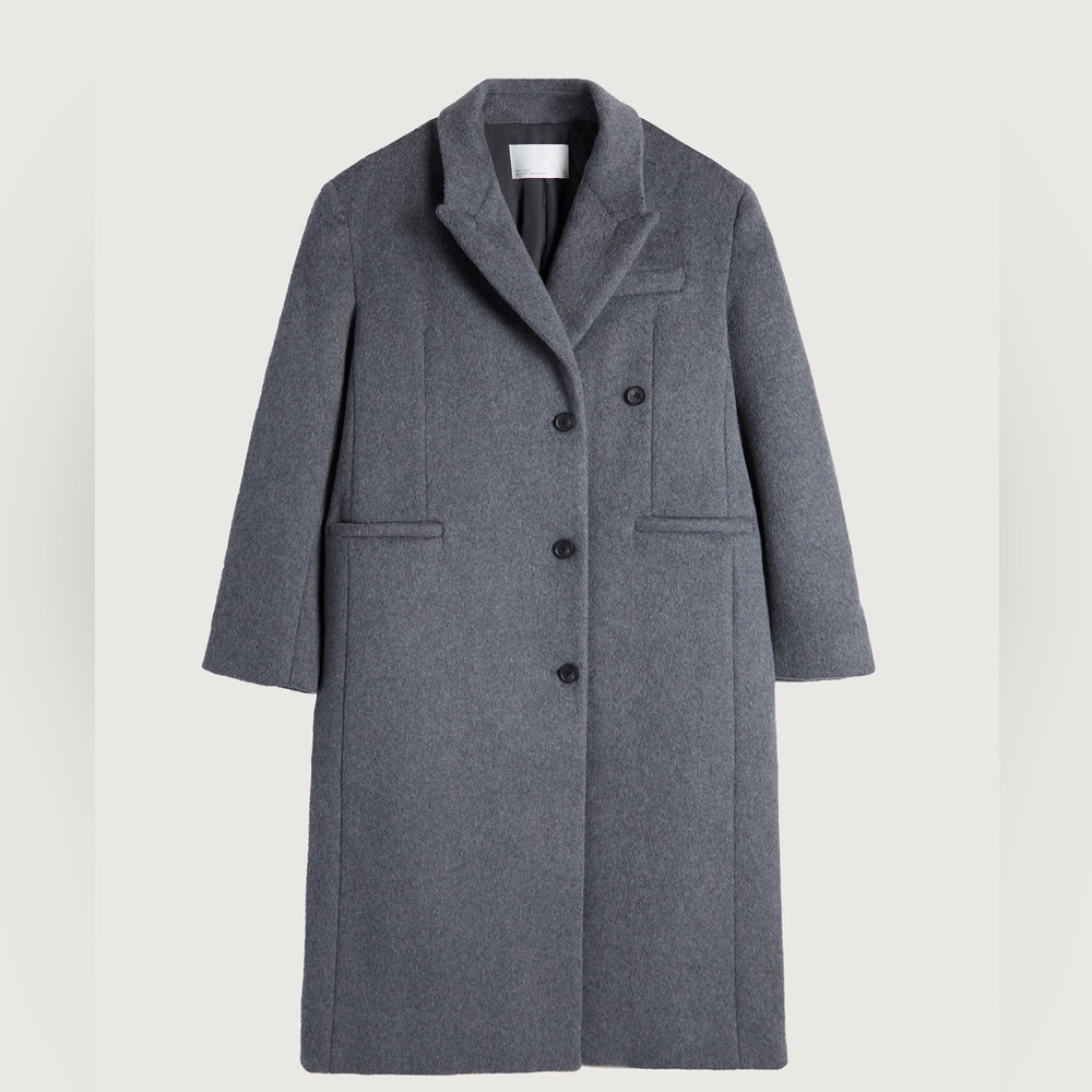 OAK + FORT OVERSIZED WOOL BLEND COAT